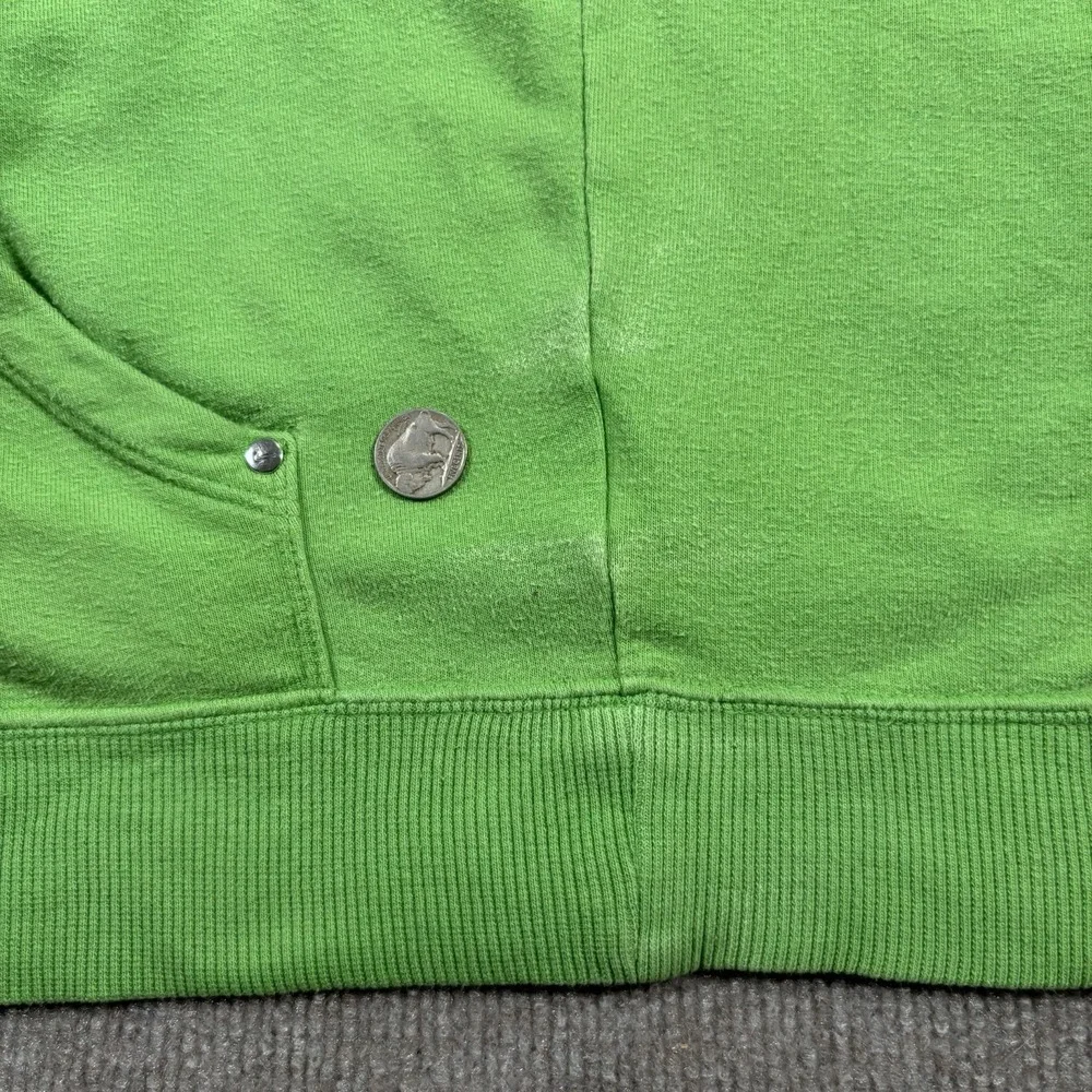 Vintage Nike Hoodie Sweatshirt‎ Womens L Green Lightwight Logo Athletic Dept Y2K